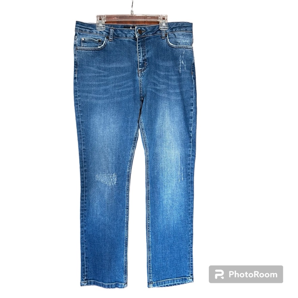 Boden Cavendish Girlfriend Distressed Blue Denim Jean Size 12